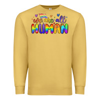 Antique Gold we are all human Premium Sweatshirt - MaliasSmallBusiness
