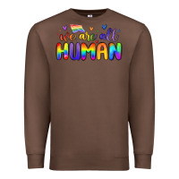 Chestnut we are all human Premium Sweatshirt - MaliasSmallBusiness