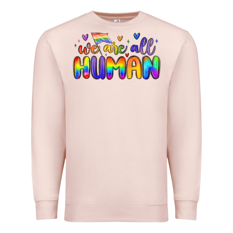 We Are All Human Premium Sweatshirt by MaliasSmallBusiness | Teevron