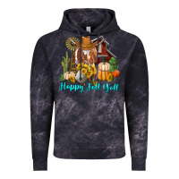 Cloud Black Happy Fall Y'all Longhorn Cow Vintage Hoodie - RanaPortraitStore