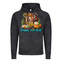 Vintage Black Happy Fall Y'all Longhorn Cow Vintage Hoodie - RanaPortraitStore
