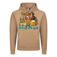 Vintage Coffee Happy Fall Y'all Longhorn Cow Vintage Hoodie - RanaPortraitStore