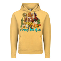 Vintage Mustard Happy Fall Y'all Longhorn Cow Vintage Hoodie - RanaPortraitStore