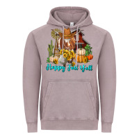 Happy Fall Y'all Longhorn Cow Vintage Hoodie | Teevron
