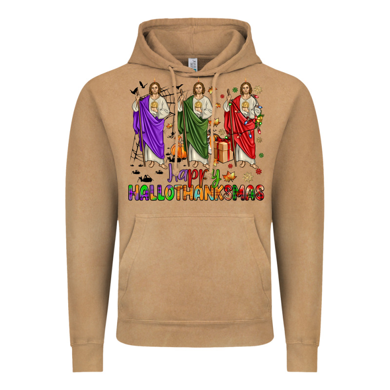 San Judas Happy  Hallothanksmas Vintage Hoodie by JahusDesignShop | Teevron