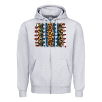 Heather Grey usa army pattern brushstroke Zipper Hoodie - Artiststas