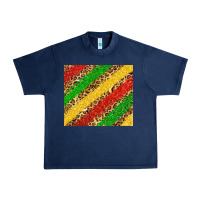 Navy African colors leopard Urban Heavy Tee - Zillion Design Studio
