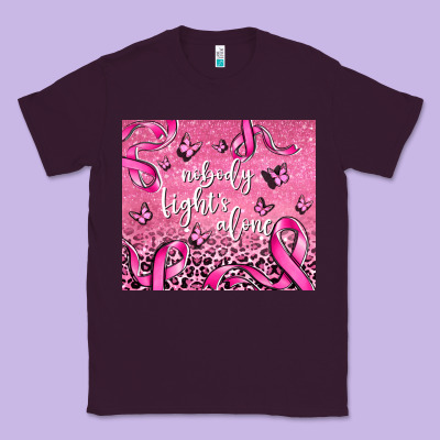 Nobody Fight's Alone Classic Tee Designed By Adodesignshop