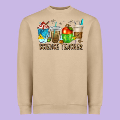 Science Teacher Coffee Cups Heavyweight Sweatshirt Designed By Texasbilliewilder