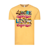Vintage Mustard more espresso less depresso Vintage Tee - Zillion Design Studio