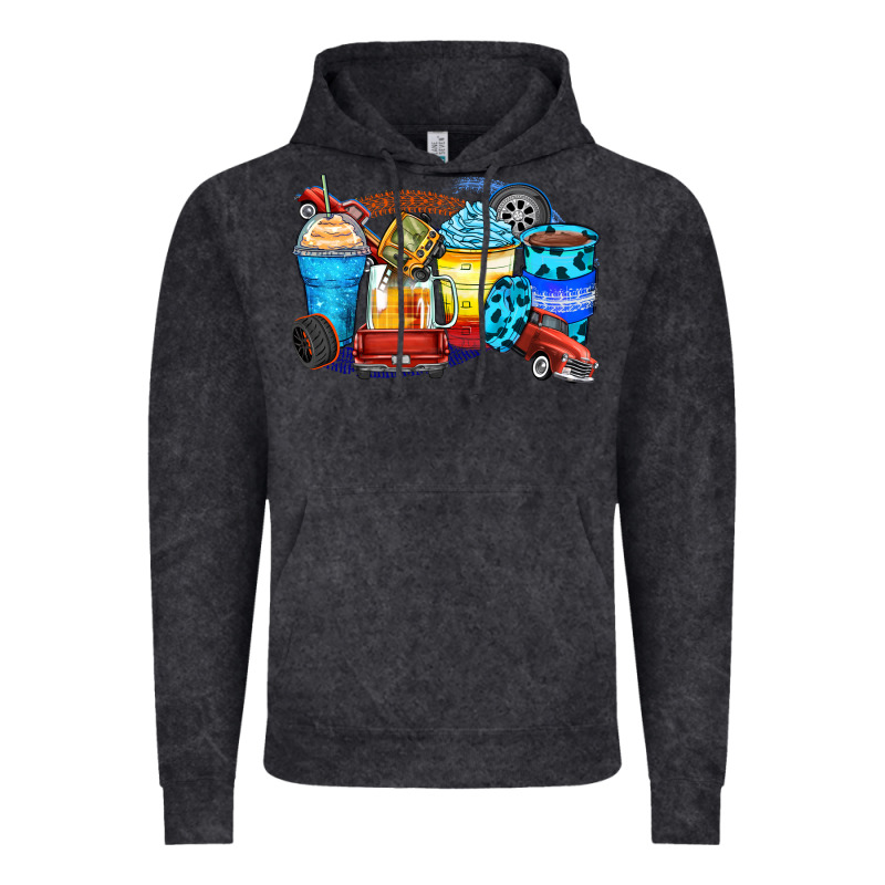 Truck Coffee Cups Vintage Hoodie by Zillion Design Studio | Teevron