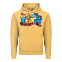 Vintage Mustard truck coffee cups Vintage Hoodie - Zillion Design Studio