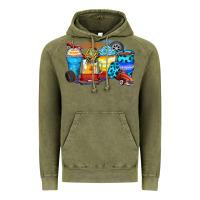 Vintage Olive truck coffee cups Vintage Hoodie - Zillion Design Studio