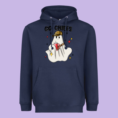 Go Chiefs Boujee Sports Ghost Stanley Heavyweight Hoodie Designed By Maliassmallbusiness