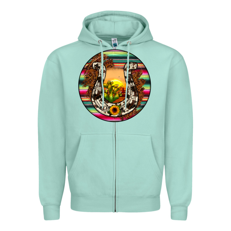 Horseshoe Circle Zipper Hoodie by JahusDesignShop | Teevron