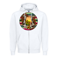 White horseshoe circle Zipper Hoodie - JahusDesignShop