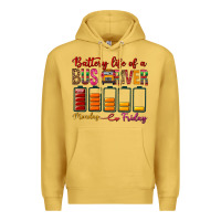 Antique Gold Battery Life Of A Bus Driver Premium Hoodie - BundleAndBundleShop