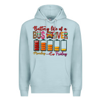 Blue Mist Battery Life Of A Bus Driver Premium Hoodie - BundleAndBundleShop