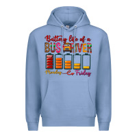 Colony Blue Battery Life Of A Bus Driver Premium Hoodie - BundleAndBundleShop