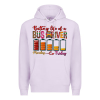Lilac Battery Life Of A Bus Driver Premium Hoodie - BundleAndBundleShop
