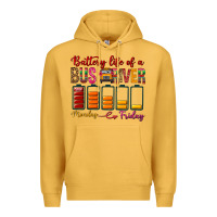 Mustard Battery Life Of A Bus Driver Premium Hoodie - BundleAndBundleShop
