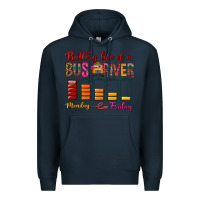 Navy Battery Life Of A Bus Driver Premium Hoodie - BundleAndBundleShop
