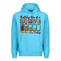 Ocean Blue Battery Life Of A Bus Driver Premium Hoodie - BundleAndBundleShop