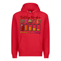 Red Battery Life Of A Bus Driver Premium Hoodie - BundleAndBundleShop