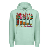 Seafoam Battery Life Of A Bus Driver Premium Hoodie - BundleAndBundleShop