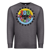 Charcoal Heather 100 days of school Premium Sweatshirt - MaliasSmallBusiness