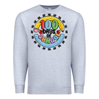 Heather Grey 100 days of school Premium Sweatshirt - MaliasSmallBusiness
