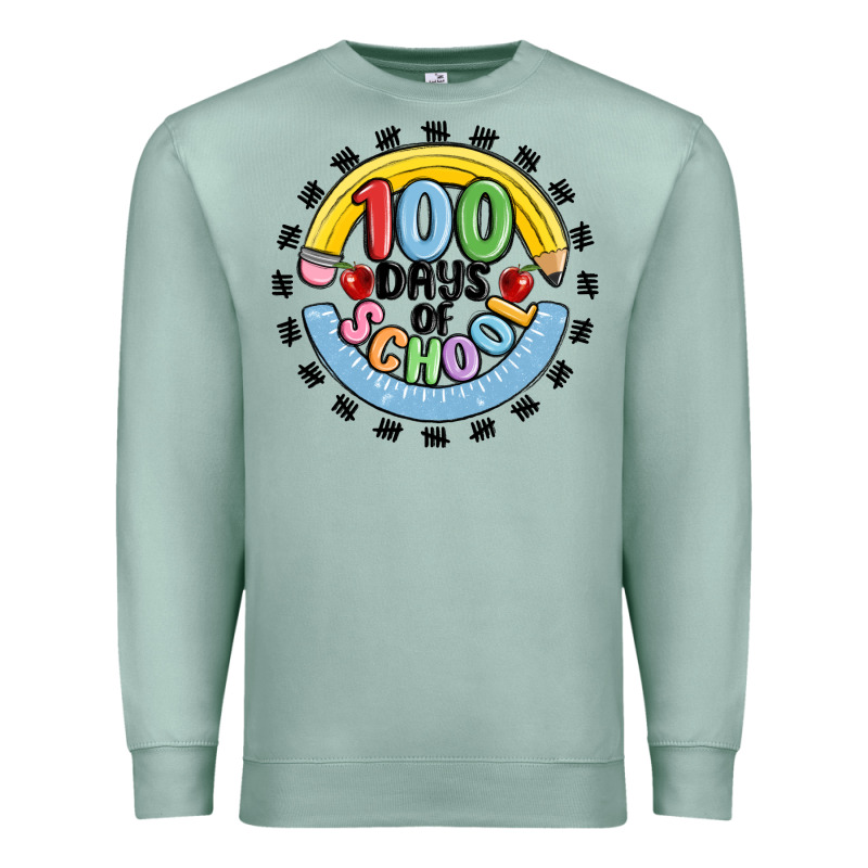 100 Days Of School Premium Sweatshirt by MaliasSmallBusiness | Teevron