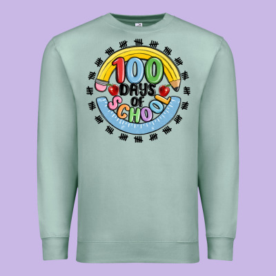 100 Days Of School Premium Sweatshirt Designed By Maliassmallbusiness