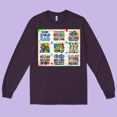 Autism Long Sleeve Tee Designed By Jahusdesignshop