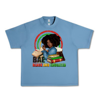 Pebble Blue Bae black and educated Urban Heavy Tee - Zillion Design Studio