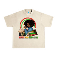Sandshell Bae black and educated Urban Heavy Tee - Zillion Design Studio
