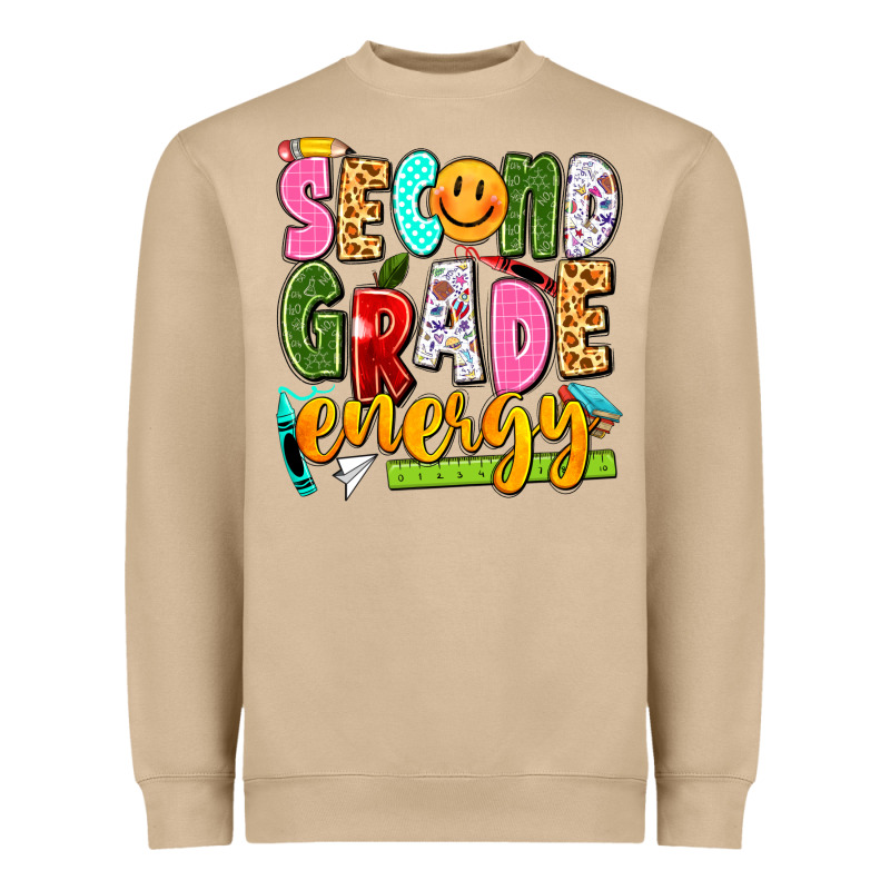 Second Grade Energy Heavyweight Sweatshirt by texasbilliewilder | Teevron