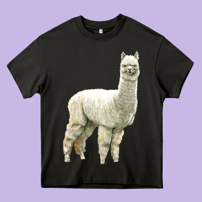 Alpaca Heavy Core Tee Designed By Lillyallendesigns