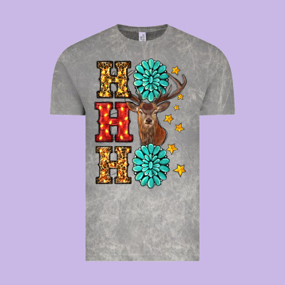 Christmas Ho Ho Ho Vintage Tee Designed By Ranaportraitstore