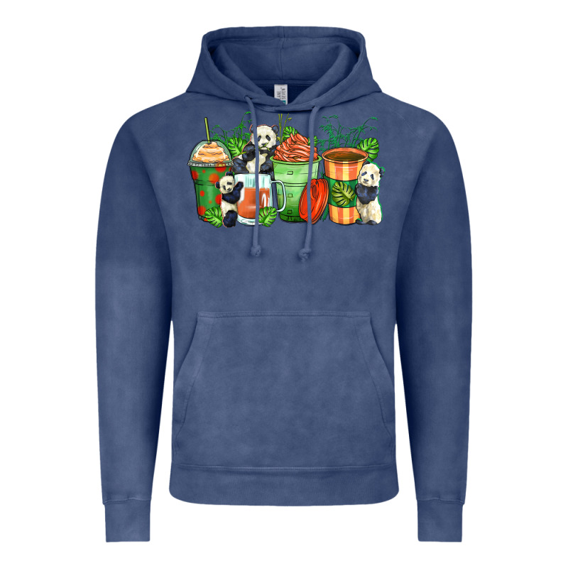 Panda Coffee Cups Vintage Hoodie by Zillion Design Studio | Teevron