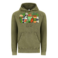 Vintage Olive panda coffee cups Vintage Hoodie - Zillion Design Studio