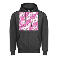 Charcoal Heather floral school seamless pattern Zipper Hoodie - BundleAndBundleShop