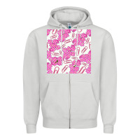 Dove Grey floral school seamless pattern Zipper Hoodie - BundleAndBundleShop
