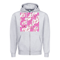 Heather Grey floral school seamless pattern Zipper Hoodie - BundleAndBundleShop