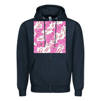 Navy floral school seamless pattern Zipper Hoodie - BundleAndBundleShop