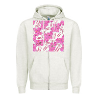 Oatmeal Heather floral school seamless pattern Zipper Hoodie - BundleAndBundleShop
