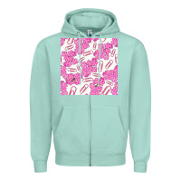 Seafoam floral school seamless pattern Zipper Hoodie - BundleAndBundleShop