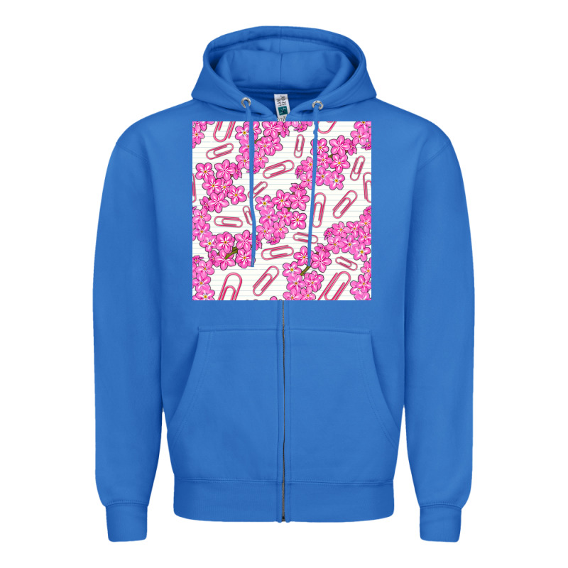 Floral School Seamless Pattern Zipper Hoodie by BundleAndBundleShop | Teevron
