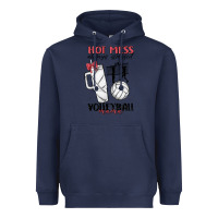 Navy hot mess always stressed volleyball mama Heavyweight Hoodie - MaliasSmallBusiness