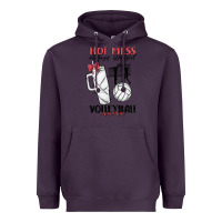Plum hot mess always stressed volleyball mama Heavyweight Hoodie - MaliasSmallBusiness